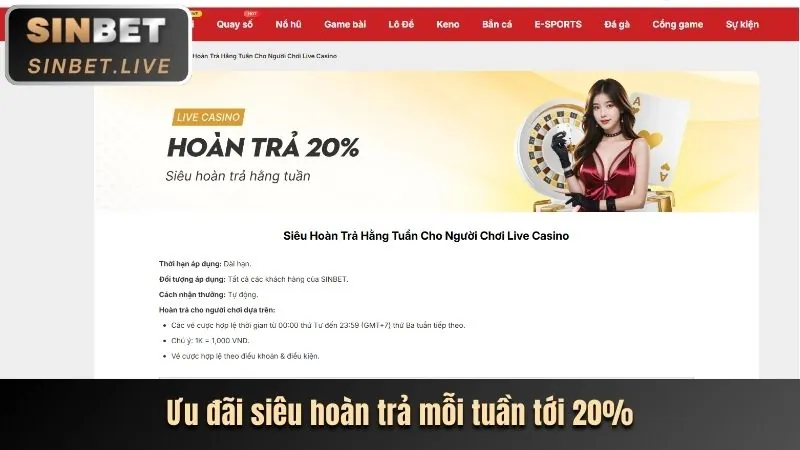 Thưởng nạp lại hàng ngày cho slot